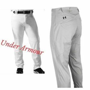 Lot of 10 Men's Baseball Under Armour Pant / Open Bottom White / Size 2XL / NEW